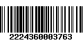 Código de Barras 2224360003763