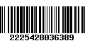 Código de Barras 2225428036389