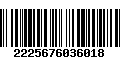 Código de Barras 2225676036018