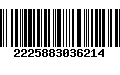 Código de Barras 2225883036214