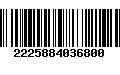 Código de Barras 2225884036800