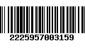 Código de Barras 2225957003159