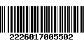 Código de Barras 2226017005502