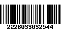 Código de Barras 2226033032544