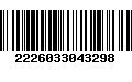 Código de Barras 2226033043298