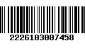 Código de Barras 2226103007458