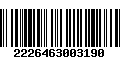 Código de Barras 2226463003190