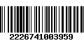 Código de Barras 2226741003959