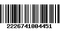 Código de Barras 2226741004451