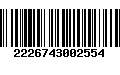 Código de Barras 2226743002554