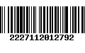 Código de Barras 2227112012792