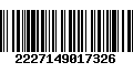 Código de Barras 2227149017326