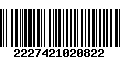 Código de Barras 2227421020822