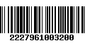 Código de Barras 2227961003200