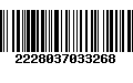 Código de Barras 2228037033268