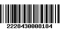 Código de Barras 2228430008184