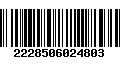 Código de Barras 2228506024803