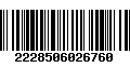 Código de Barras 2228506026760