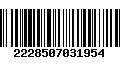 Código de Barras 2228507031954