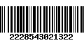 Código de Barras 2228543021322