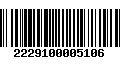 Código de Barras 2229100005106