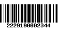 Código de Barras 2229190002344