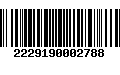 Código de Barras 2229190002788