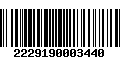 Código de Barras 2229190003440