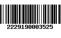 Código de Barras 2229190003525