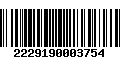 Código de Barras 2229190003754