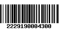 Código de Barras 2229190004300