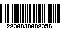 Código de Barras 2230030002356