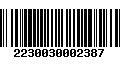 Código de Barras 2230030002387