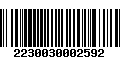 Código de Barras 2230030002592