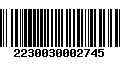 Código de Barras 2230030002745