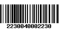 Código de Barras 2230040002230