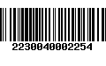 Código de Barras 2230040002254