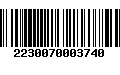 Código de Barras 2230070003740