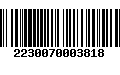 Código de Barras 2230070003818