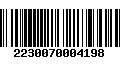 Código de Barras 2230070004198