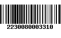 Código de Barras 2230080003310