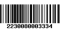 Código de Barras 2230080003334