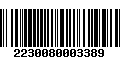 Código de Barras 2230080003389