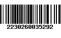 Código de Barras 2230260035292