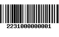 Código de Barras 2231000000001