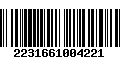 Código de Barras 2231661004221