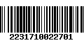 Código de Barras 2231710022701