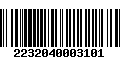 Código de Barras 2232040003101