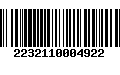 Código de Barras 2232110004922