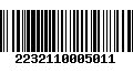 Código de Barras 2232110005011